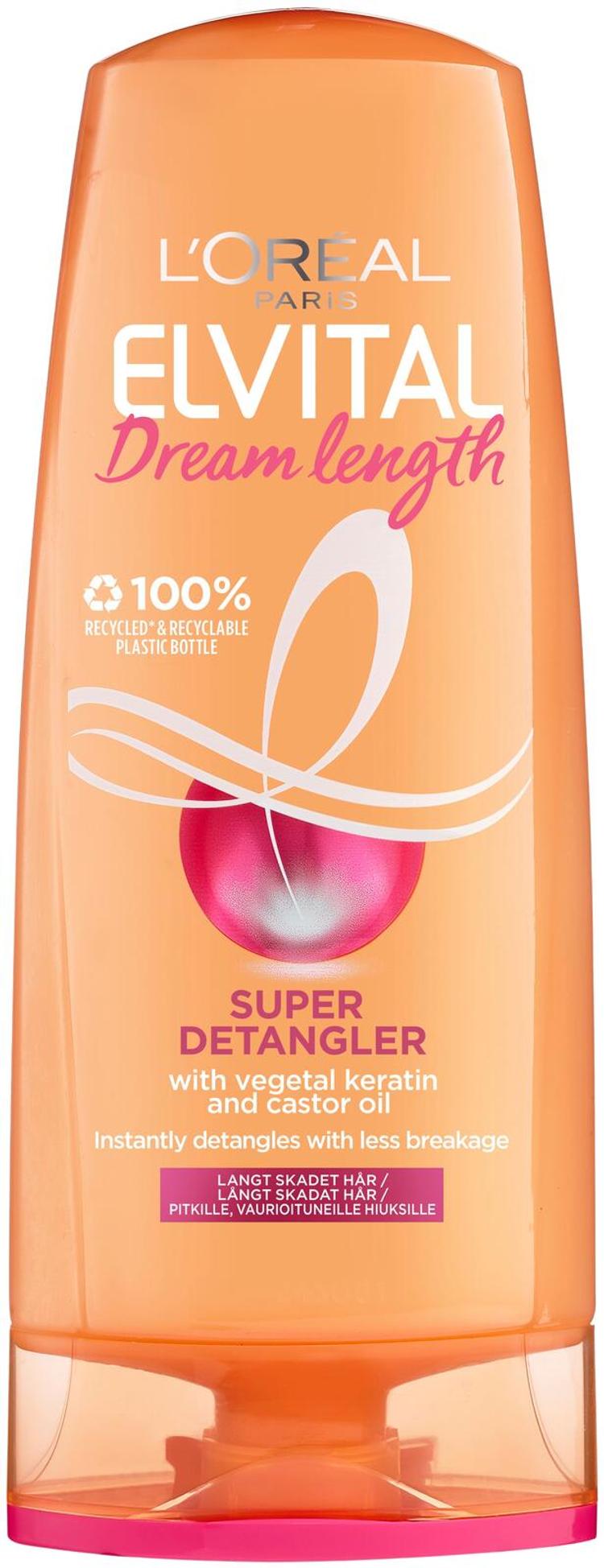 L'Oréal Paris Elvital Dream Length HairDetangler hoitoaine pitkille, vaurioituneille hiuksille 200ml