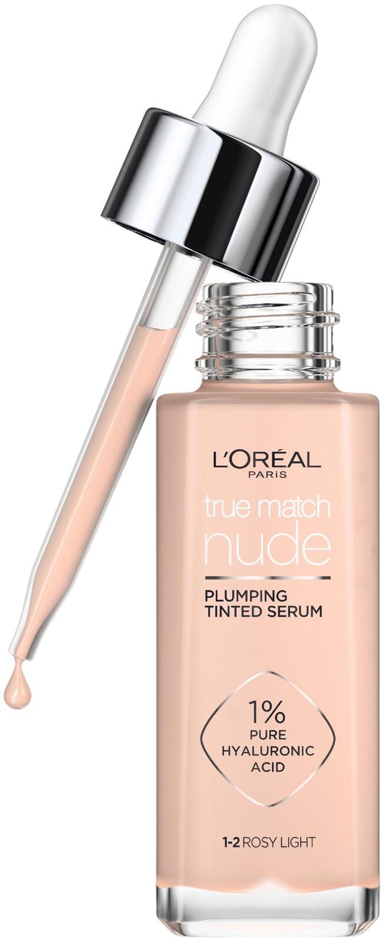 L'Oréal Paris True Match Nude Plumping Tinted Serum 1-2 Rosy Light  meikkivoide 30ml