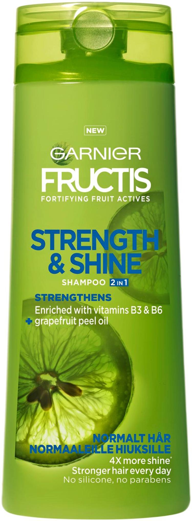 Garnier Fructis Strength & Shine 2in1 shampoo normaaleille hiuksille 400ml