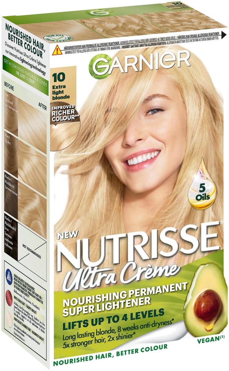 Garnier Nutrisse Ultra Creme 10 0 Extra Ligfht Blonde Eritt In Kirkas   3600542130790 Kuva1 