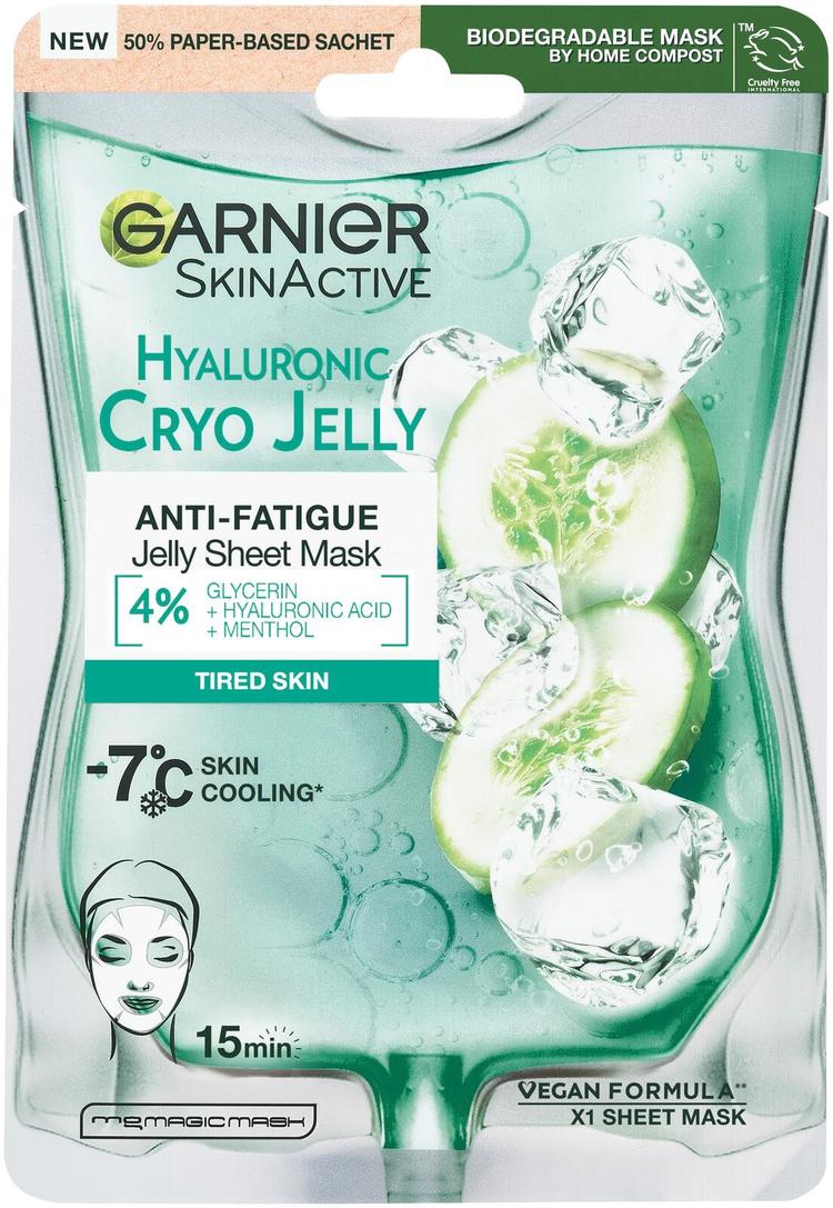 Garnier SkinActive Hyaluronic Cryo Jelly Sheet Mask kangasnaamio 27g