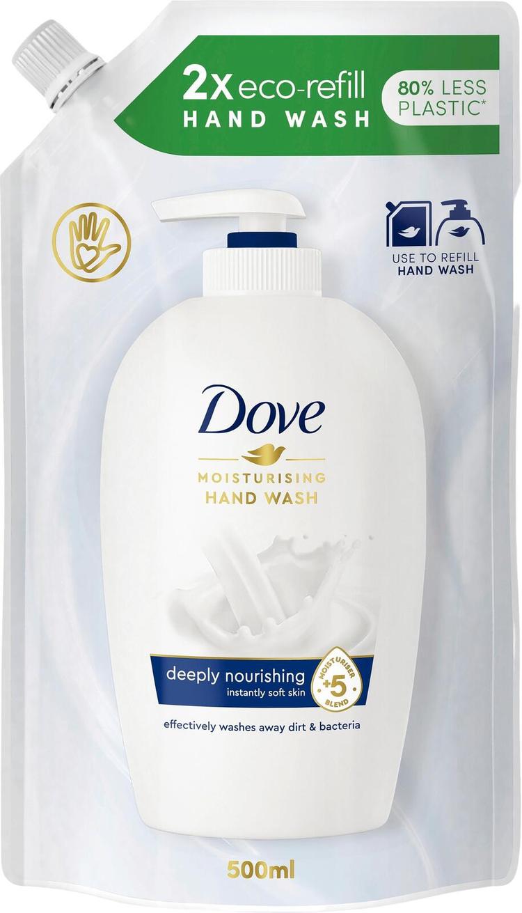 Dove Deeply Nourishing Refill Nestesaippua Kosteuttava käsisaippua 500 ml