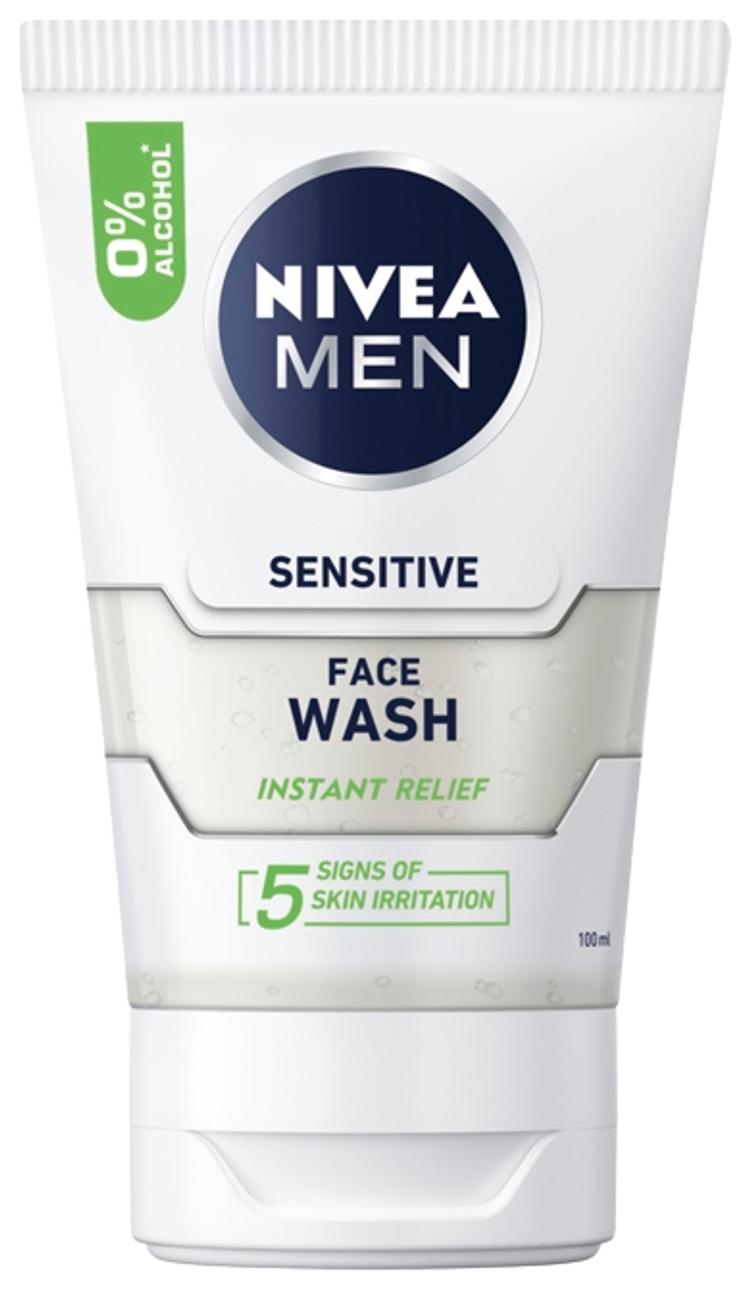 NIVEA MEN 100ml Sensitive Face Wash -puhdistusgeeli