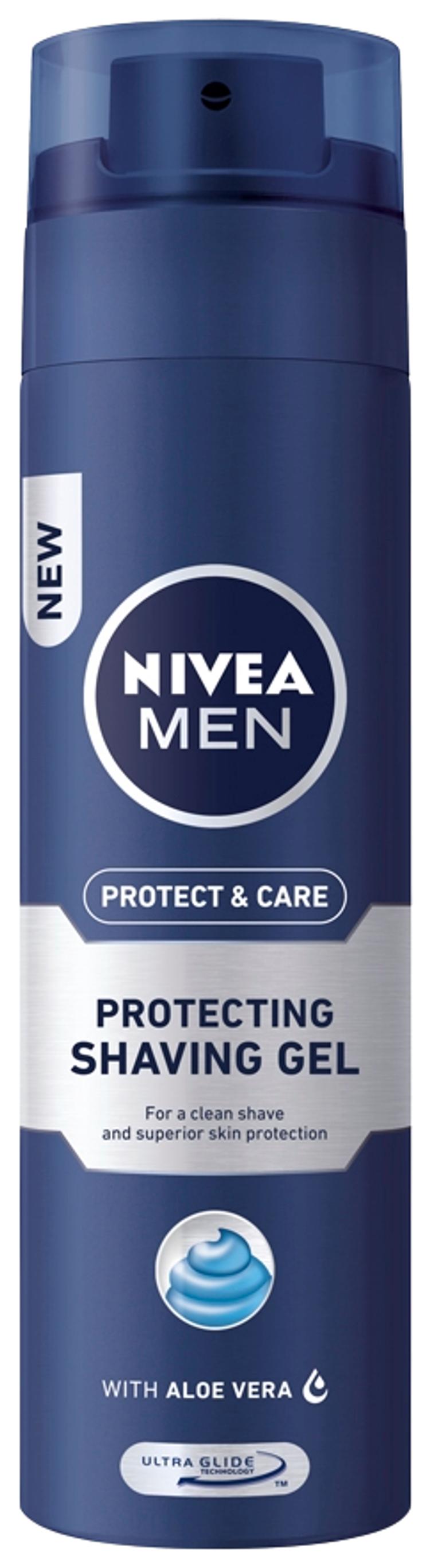 NIVEA MEN 200ml Protect & Care Protecting Shaving Gel -parranajogeeli