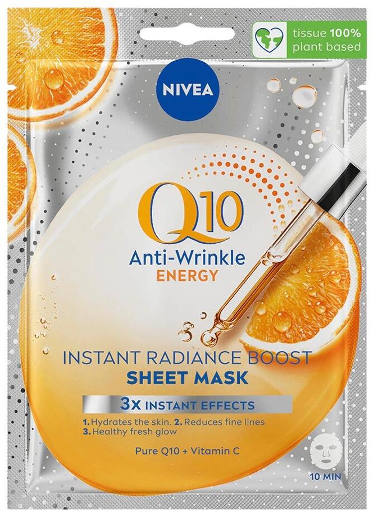 NIVEA 1kpl Q10 Anti-Wrinkle Energy Sheet Mask -kasvonaamio