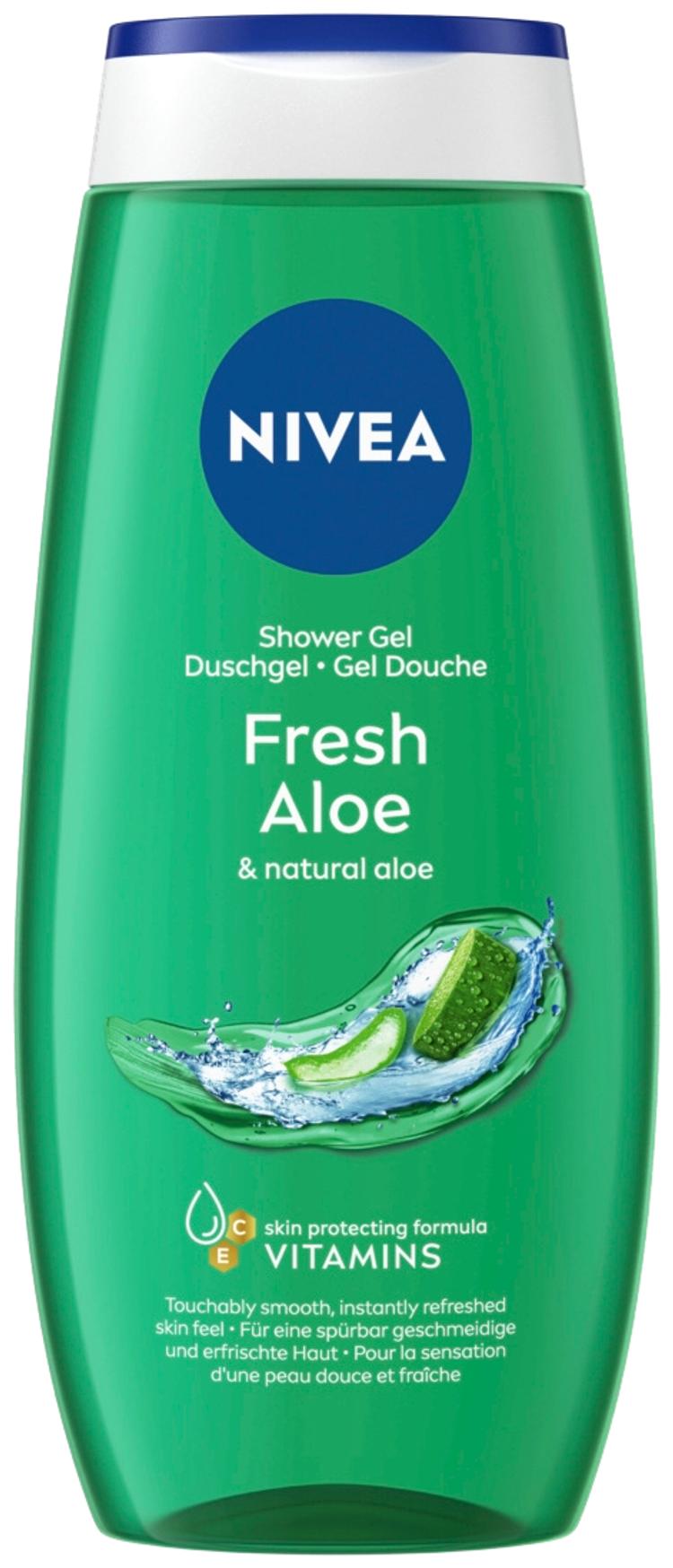 NIVEA 250ml Fresh Aloe Shower Gel -suihkugeeli