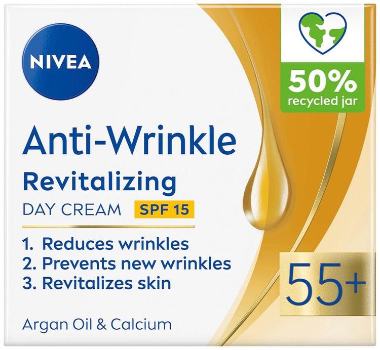 NIVEA 50ml Anti-Wrinkle + Revitalizing Day Care 55+ -päivävoide