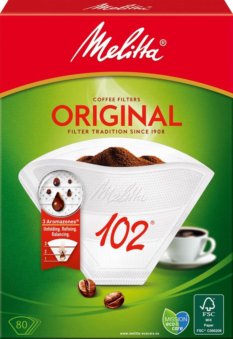 Melitta 102/80 valkoinen suodatinpaperi