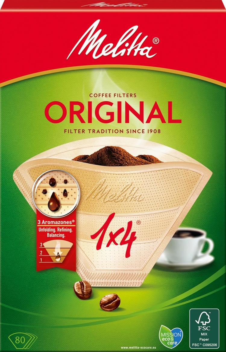 Melitta 1x4/80 ruskea suodatinpaperi