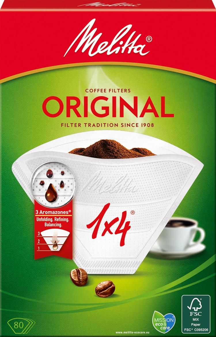 Melitta 1x4/80 valkoinen suodatinpaperi