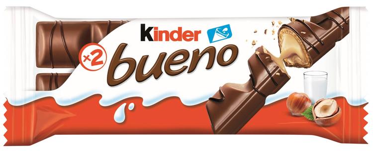 Kinder Bueno 43g maitosuklaapäällysteinen vohveli maitoisalla hasselpähkinätäytteellä