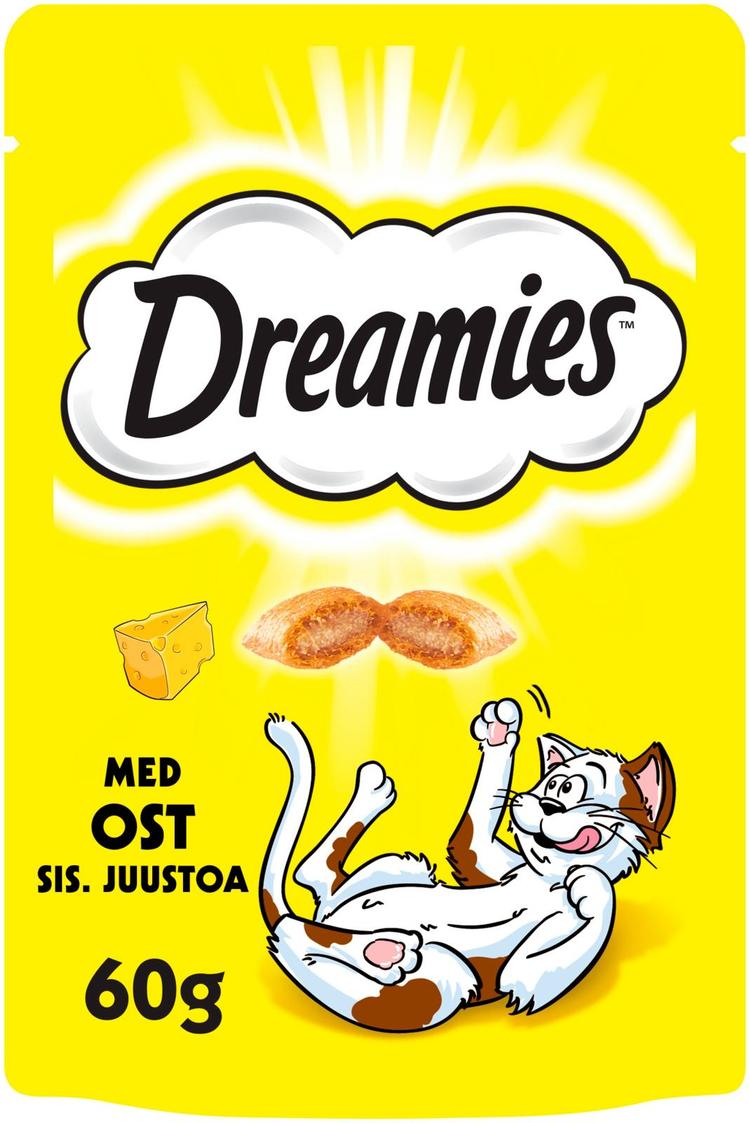 Dreamies sis. Juustoa - Kissanherkku pussissa - (60 g)