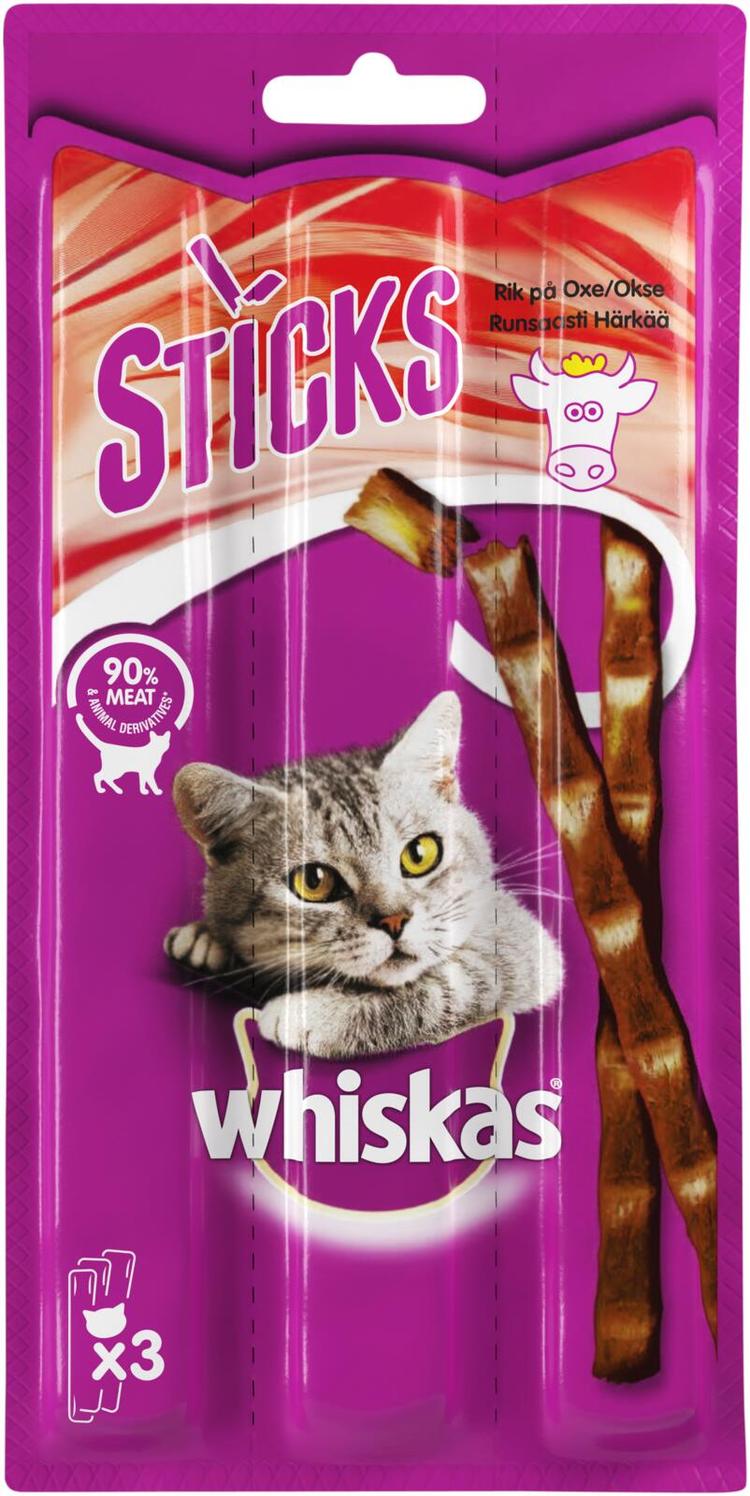 Whiskas Sticks Häränliha 3x6g