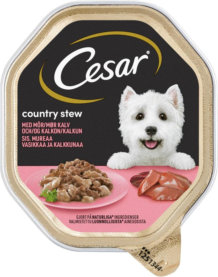 Cesar Country Stew sis. Vasikkaa ja Kalkkunaa kastikkeessa (150 g)