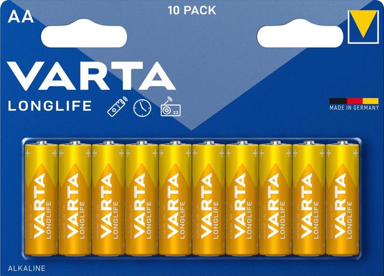 Varta Longlife 10xAA LR6 alkaliparisto