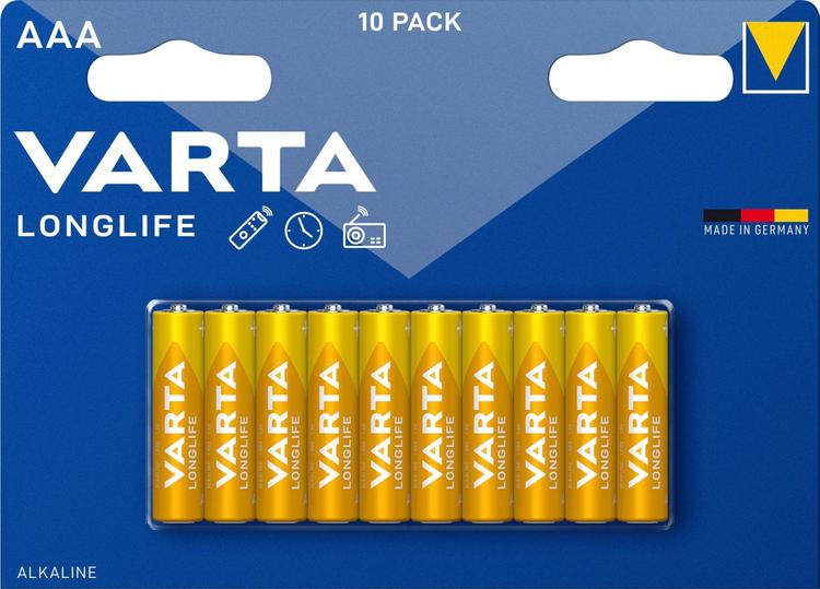 Varta Longlife 10xAAA LR03 alkaliparisto