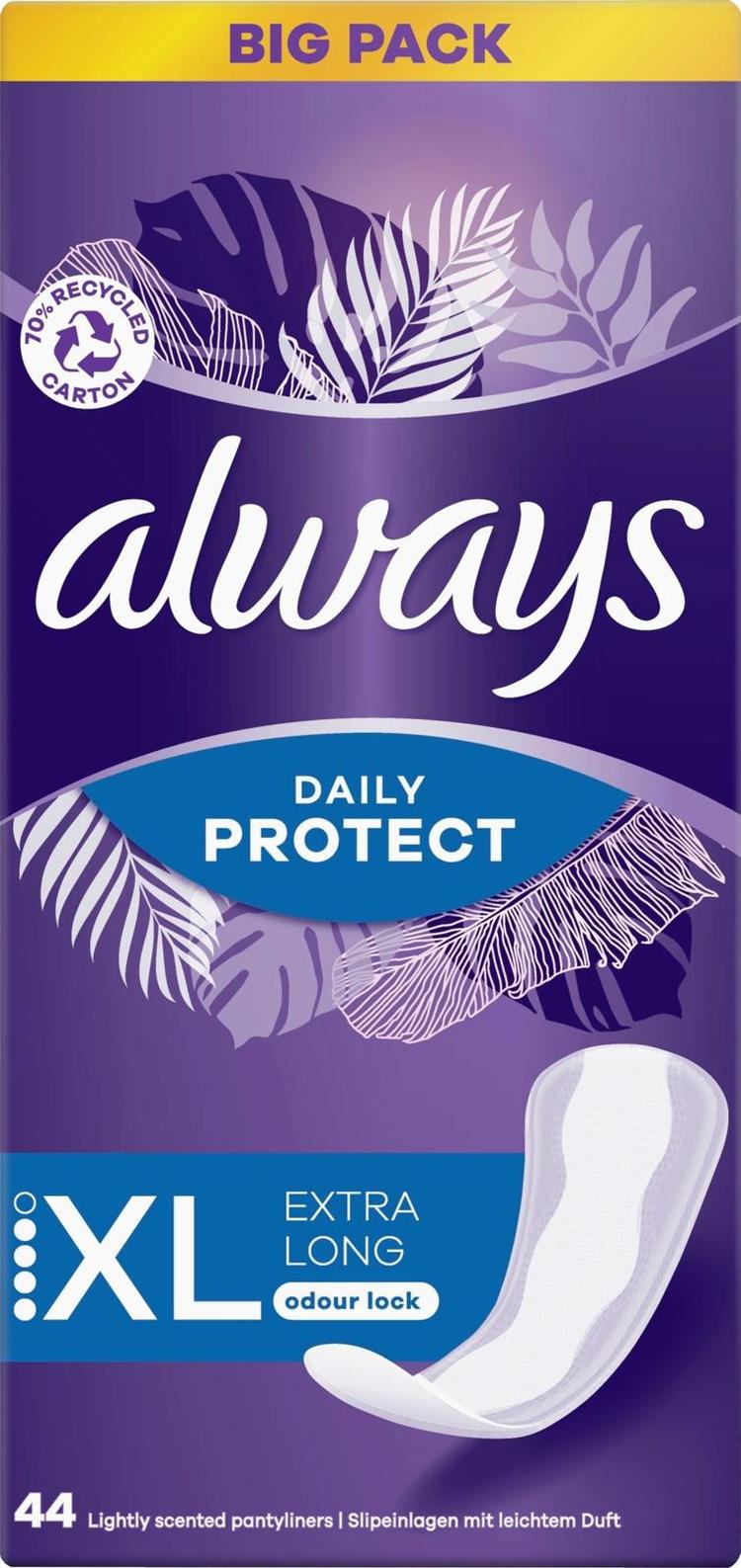 Always 44kpl Daily Protect Extra Long pikkuhousunsuoja