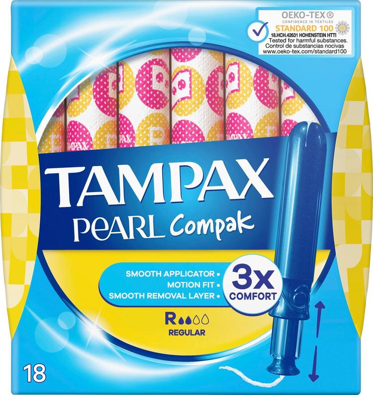 Tampax 18kpl Pearl Compak Regular tamponi