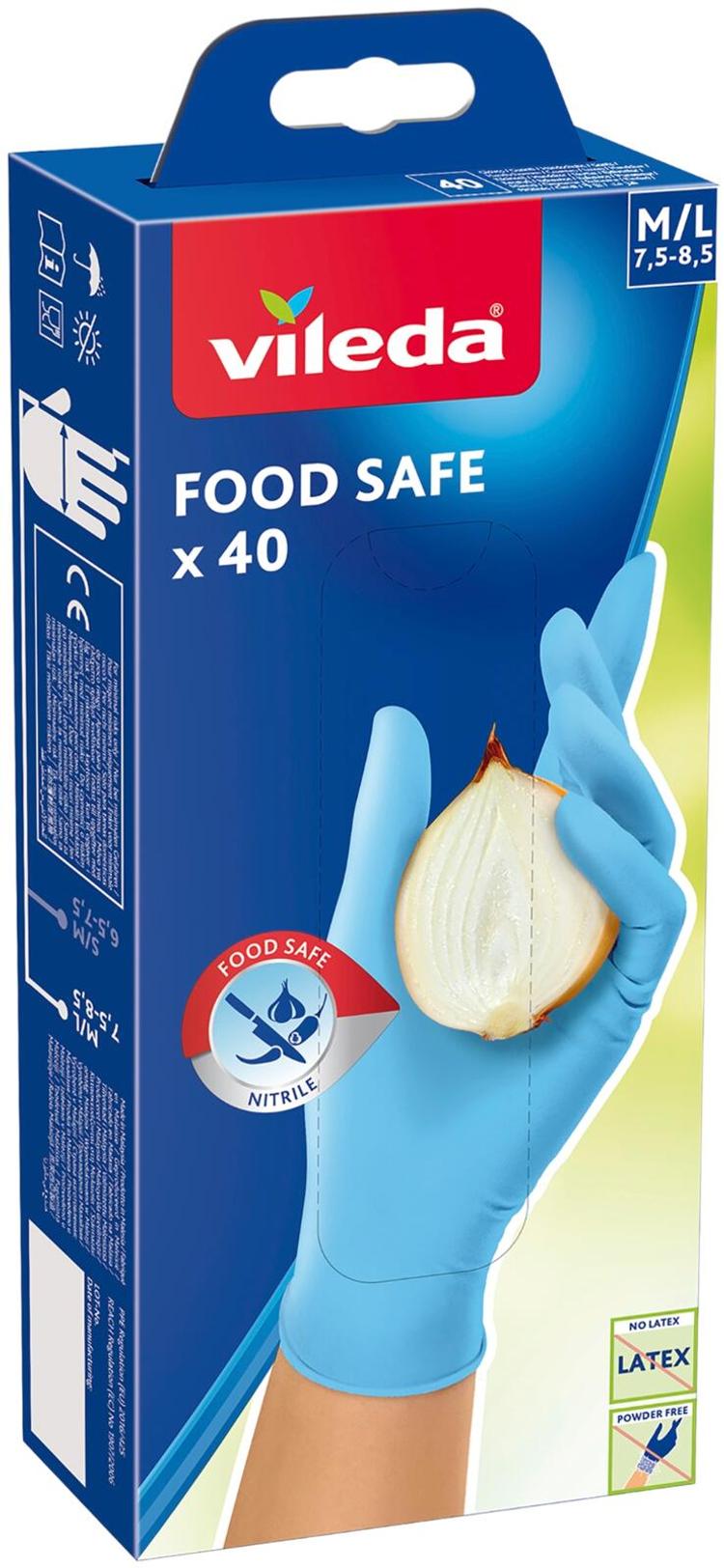 Vileda Food Safe 40 kpl kertakäyttökäsine nitriiliä, koko M/L