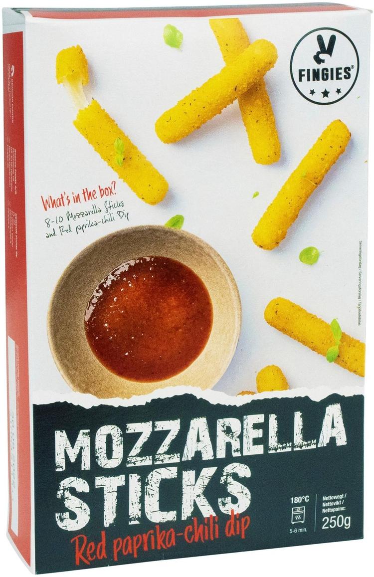 Fingies Mozzarella sticks ja dippi 250g espaistettu