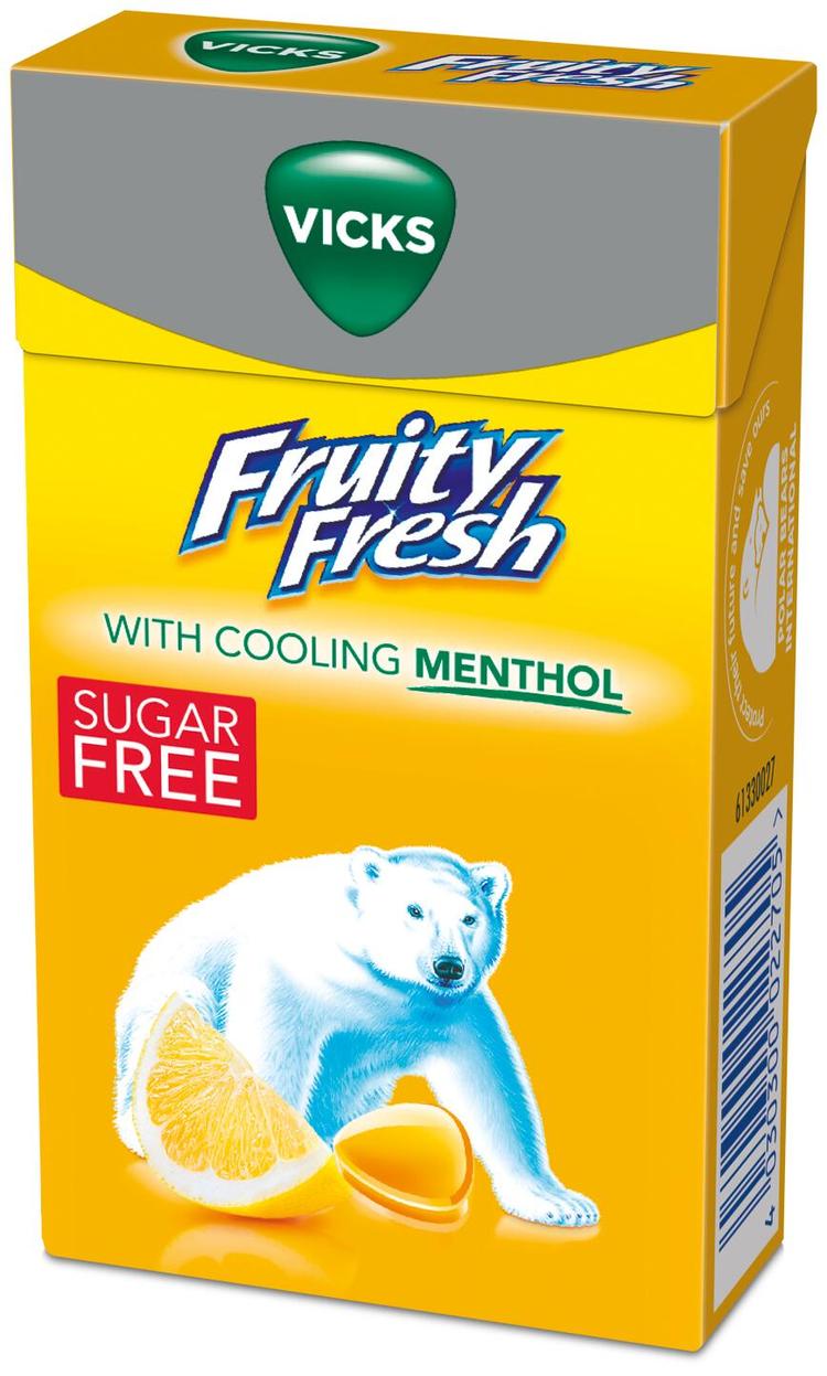 Vicks Fruity fresh lemon sokeriton kurkkupastilli 40g