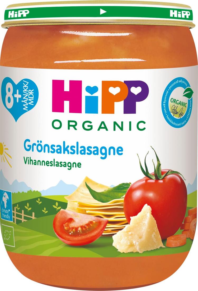 Hipp 190g Luomu Vihanneslasagne 8kk