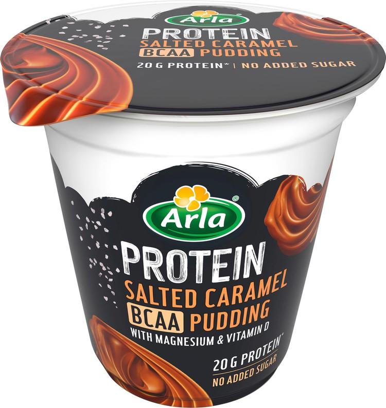 Arla Protein Suolainen kinuski BCAA vanukas 200g laktoositon