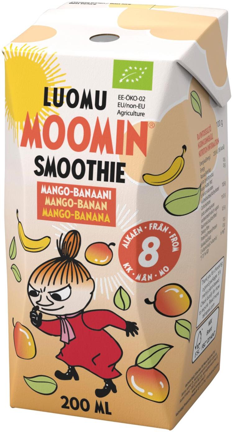 Moomin mango banaani smoothie luomu 200ml