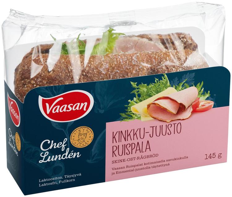 Chef Lundén Vaasan Kinkku-juusto Ruispala 145g