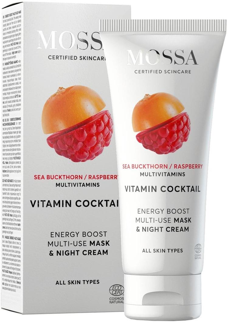 Mossa VITAMIN COCKTAIL Energy Boost Multi-Use naamio ja yövoide, 60ml