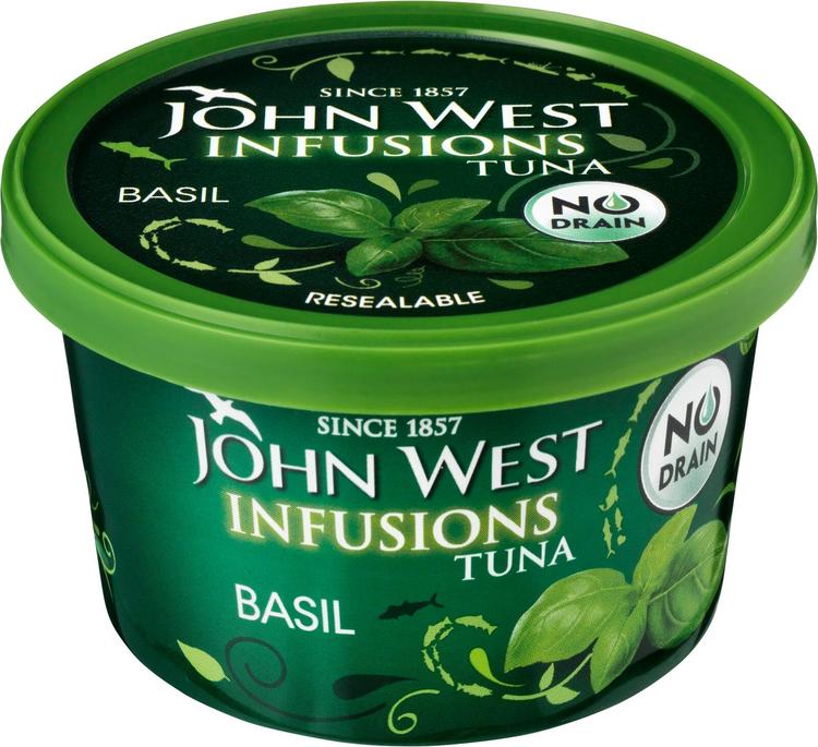 John West Infusions valutettu tonnikala Basilika 80g Skaupat ruoan