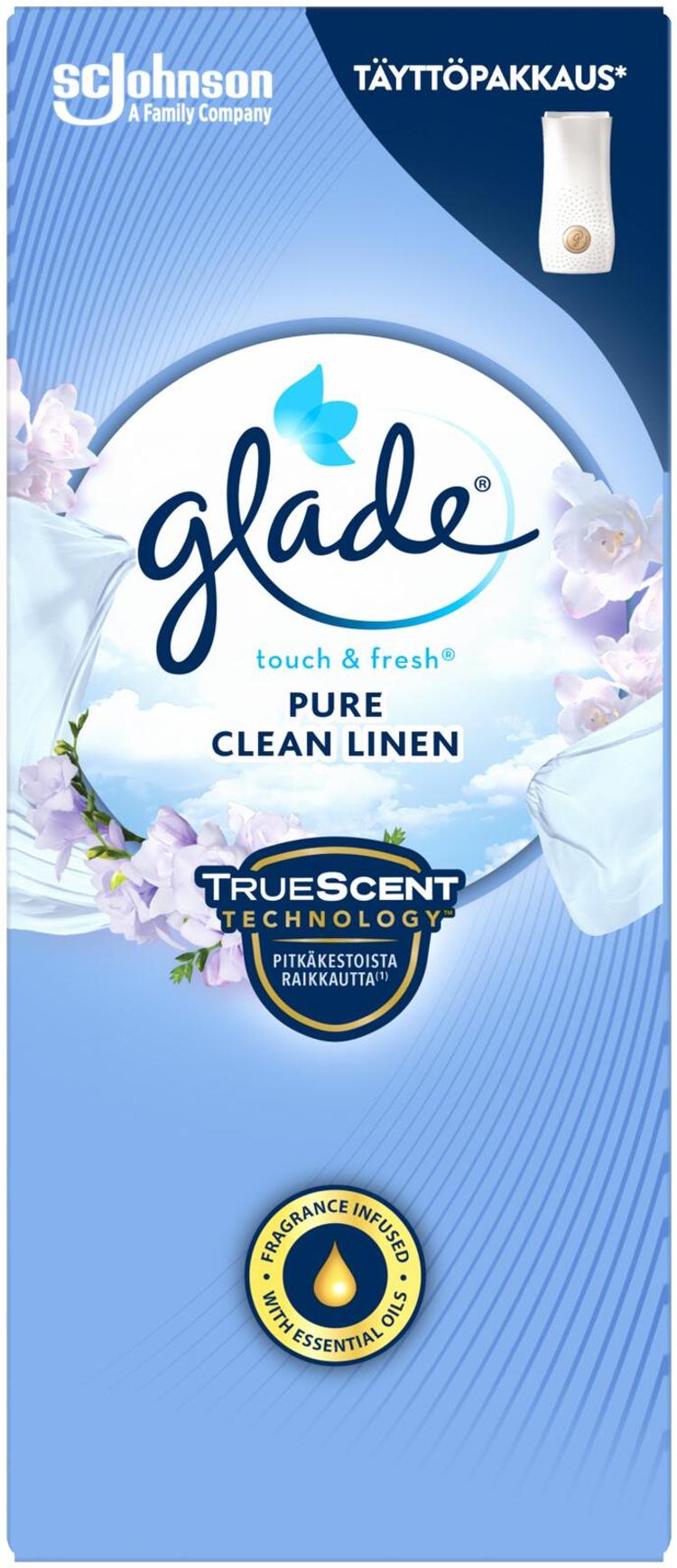 Glade 10ml Touch & Fresh Pure Clean Linen ilmanraikastintäyttö