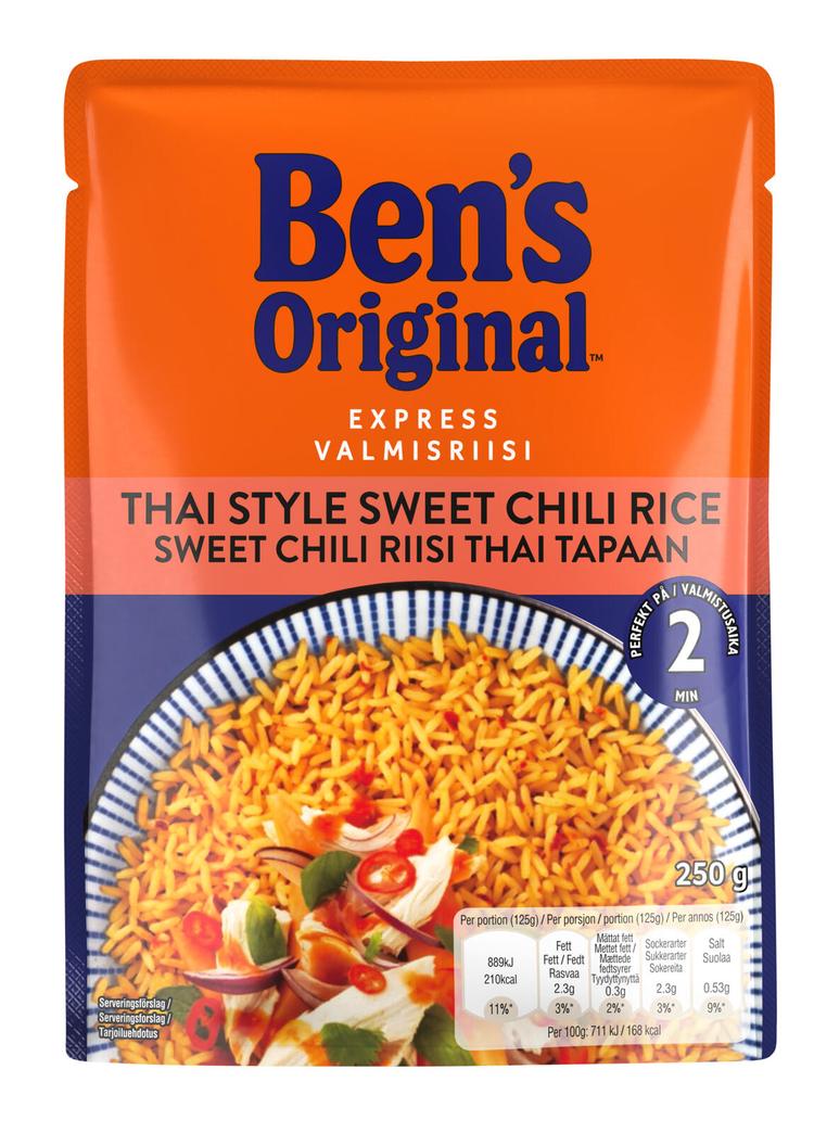 Ben's Original Valmisriisi Thai tapaan Sweet Chili riisi (250 g)