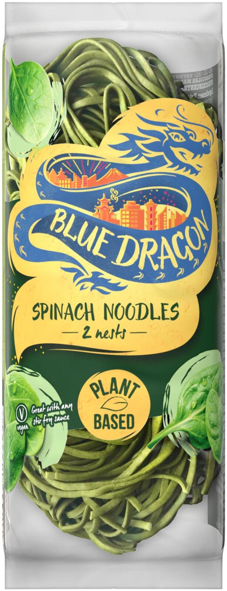 Blue Dragon Vehnänuudeli pinaatti 125g