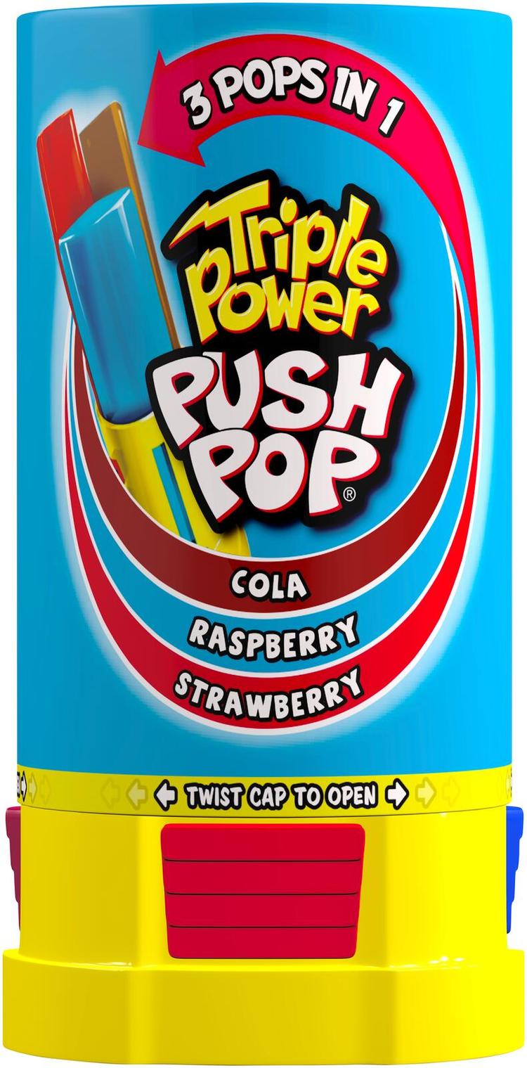 Bazooka Push Pop Triple Power Tikkukaramelli 34g