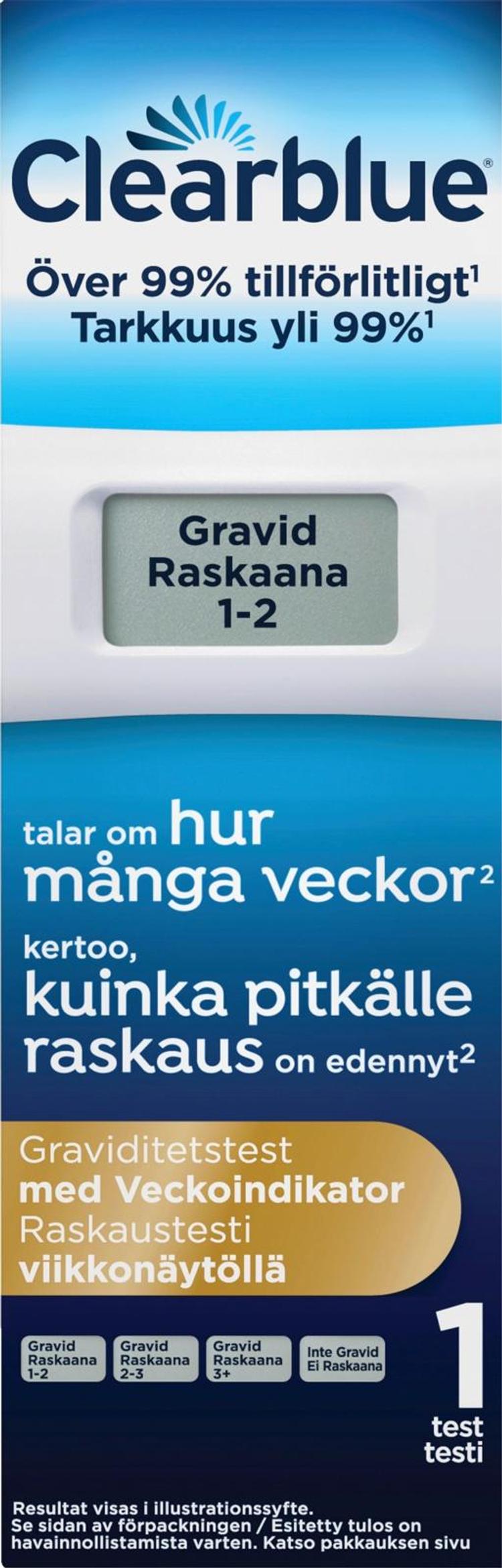 Clearblue Digital raskaustesti viikkonäytöllä 1kpl