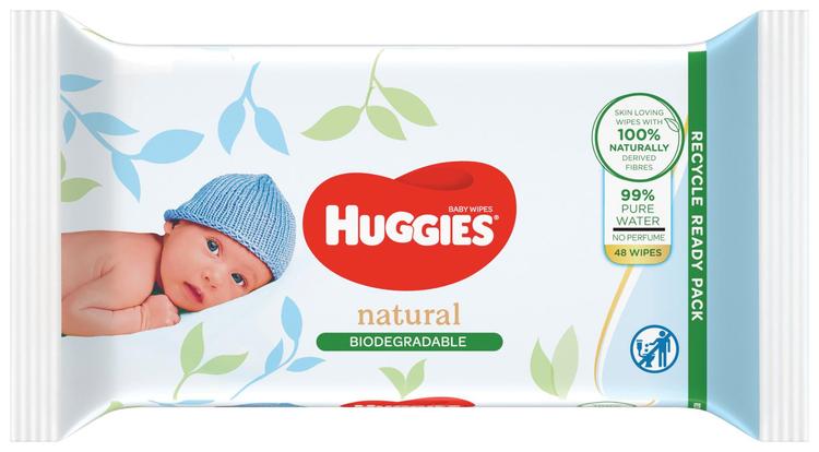 Huggies Biodegradable Wipes Pure 48 ark