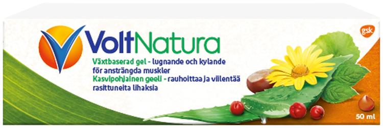 VoltNatura kasvipohjainen geeli rasittuneille lihaksille 50 ml