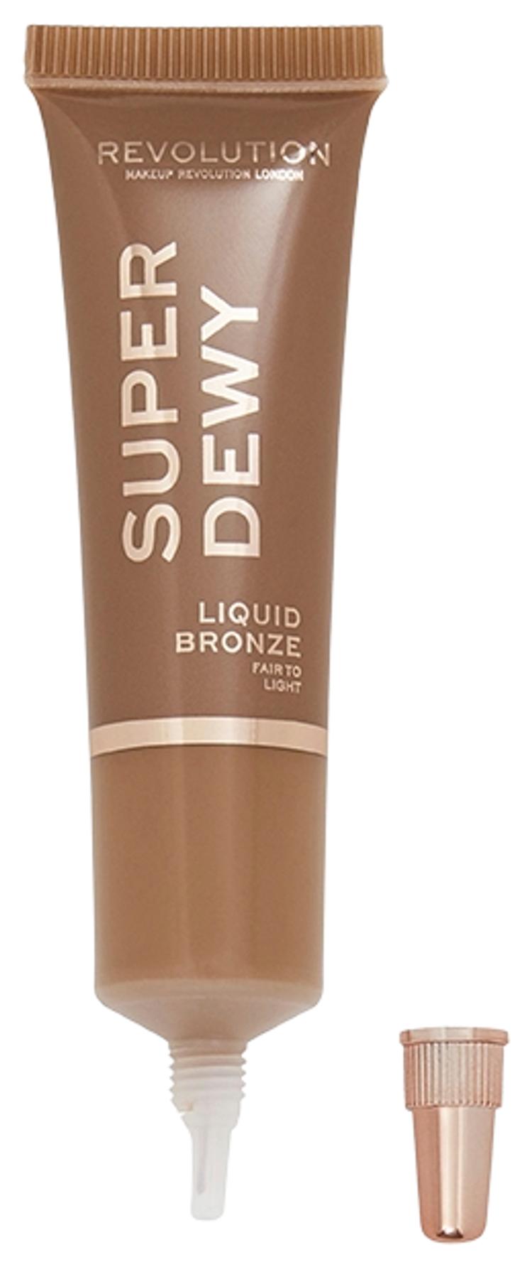Makeup Revolution Superdewy Liquid Bronzer Fair to Light nestemäinen poskipuna 15ml