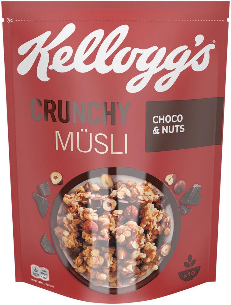 KELLOGG'S Crunchy Müsli Choco & Nuts 450g Skaupat ruoan verkkokauppa