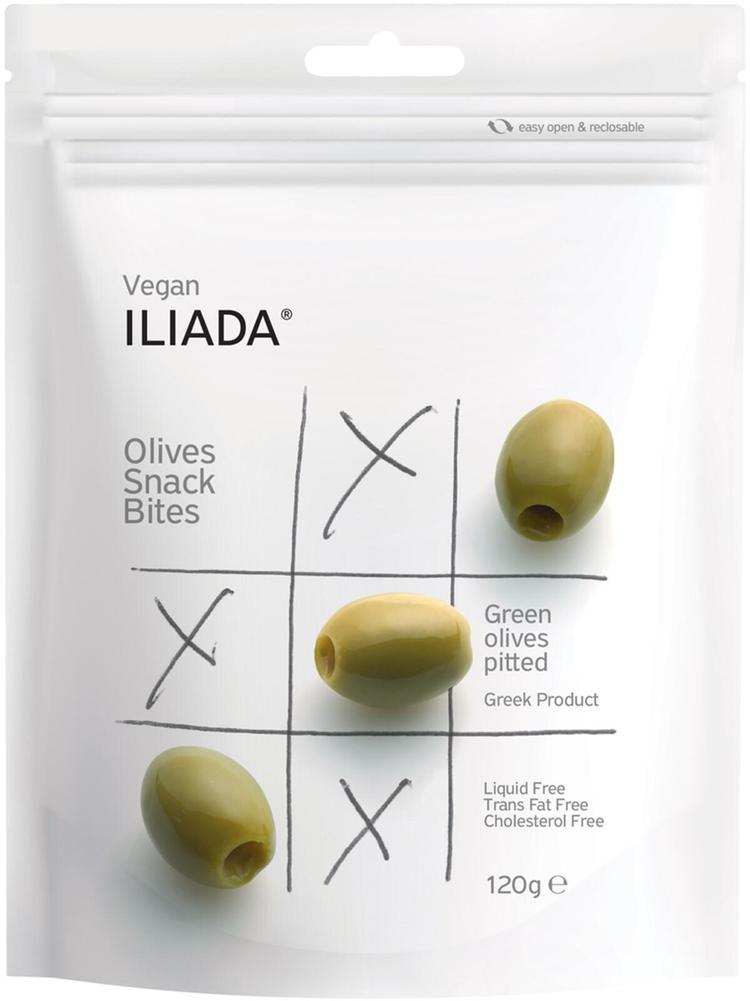 Iliada green pitted olives 120g pss