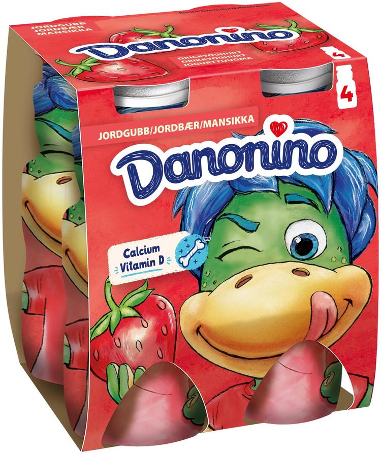 Danone Danonino mansikka jogurttijuoma 4x100g