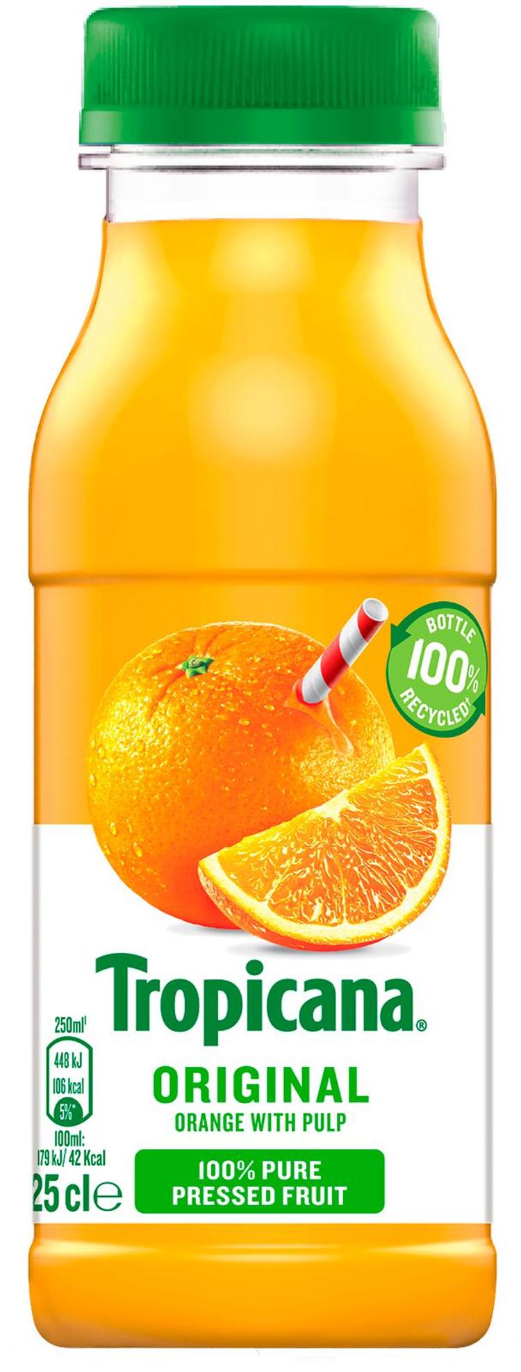 Tropicana orange juice with bits appelsiinitäysmehu hedelmälihalla 0,25l