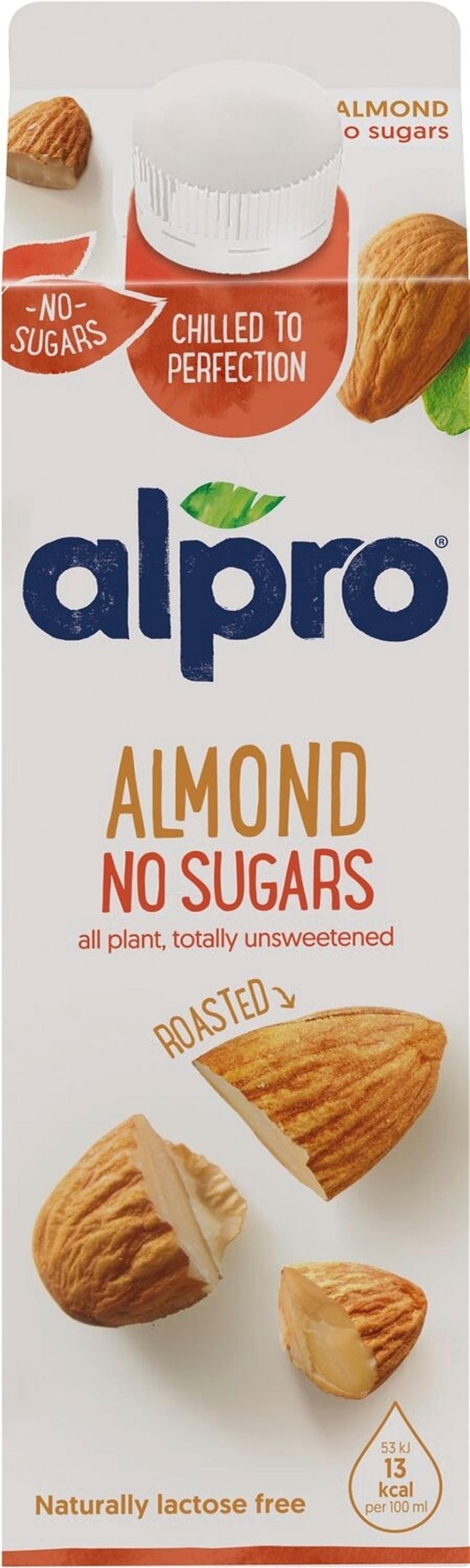 Alpro No Sugars tuore mantelijuoma, ilman sokereita 1L