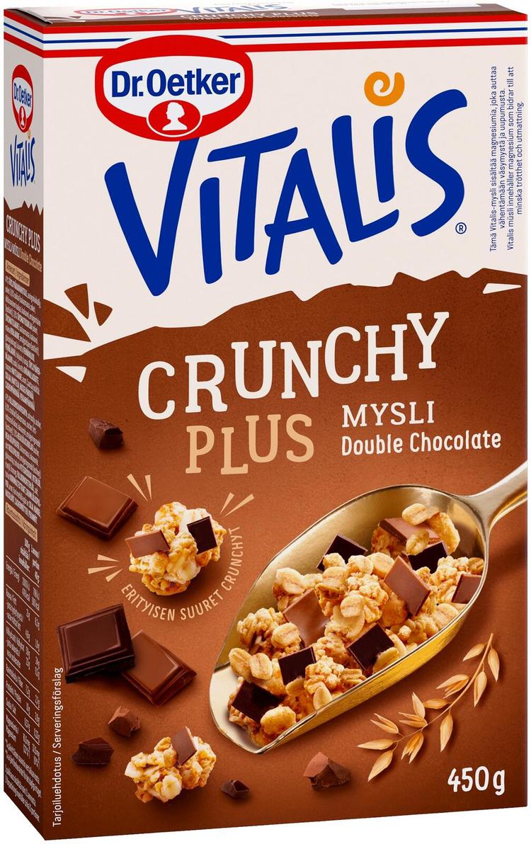 Dr. Oetker Vitalis Crunchy Plus Double Chocolate mysli 450g