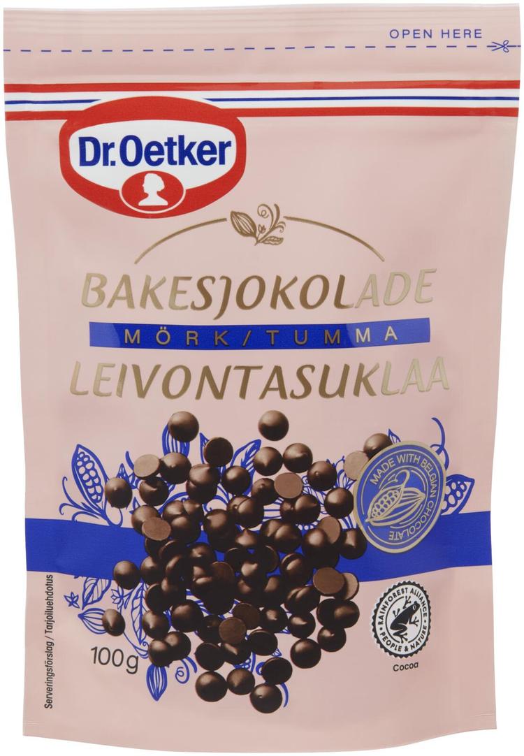 Dr. Oetker Tummasuklaanappi leivontaan 100g