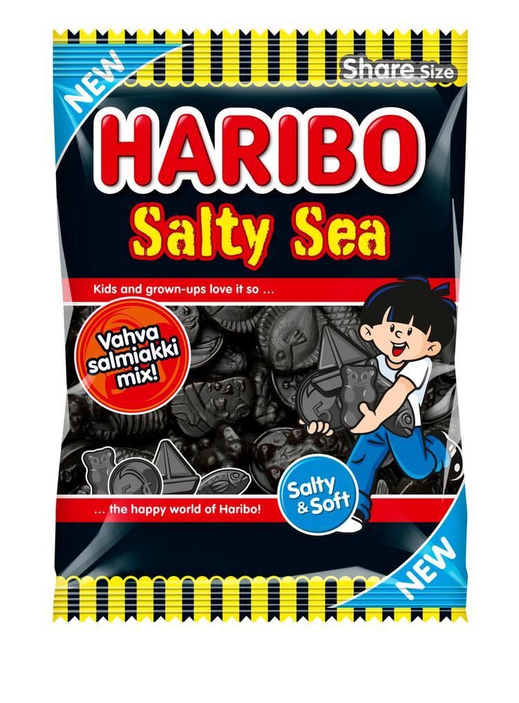 HARIBO Salty Sea 170g Salmiakkikarkkipussi