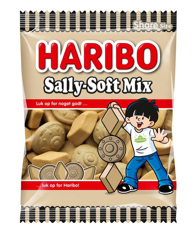 HARIBO Sally-Soft mix 100g Salmiakkivaahto Karkkipussi