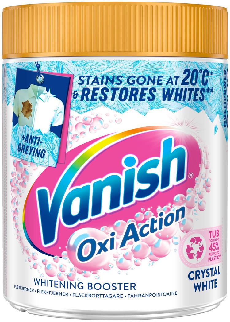 Vanish Crystal White valkopyykin pesutehoste ja tahranpoistojauhe 470g