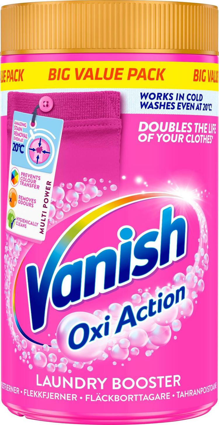 Vanish Pink pyykinpesutehoste ja tahranpoistojauhe 1400g